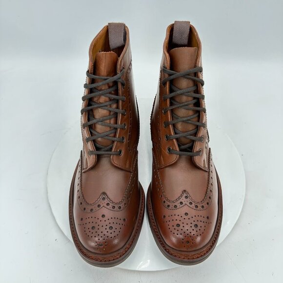 Ralph Lauren Men UK 10D US 10.5 D Brown Leather Itshide Commando England Boot - Picture 3 of 11